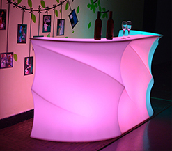 Barra <span class=keywords><strong>de</strong></span> <span class=keywords><strong>Bar</strong></span> Portátil, Mostrador para <span class=keywords><strong>Eventos</strong></span>, Iluminación LED, Plástico, Mueble <span class=keywords><strong>de</strong></span> Barra Alta Portátil con LED, Barra Móvil - Product Image 6