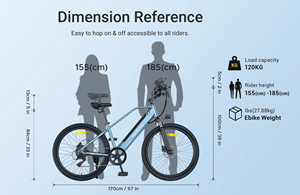 Bicicleta Eléctrica de Montaña de 250W, 26 Pulgadas, HillMiles MileTrail 1, 7 Velocidades, Frenos de Disco, 120km de Autonomía, para Adultos, Disponible en la UE - Product Image 3