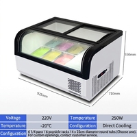 Vitrine Réfrigérée Commerciale YINZHENG pour Crèmes Glacées et Yaourts, Congélateur Professionnel pour Gâteaux et Yaourts Épais