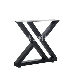 Pieds de table design croisé en acier carbone noir, style industriel, robustes, pour bureau, table basse, mobilier moderne minimaliste de luxe - Product Image 5