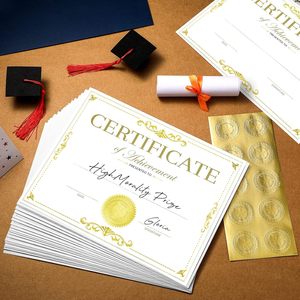 Certificat de réussite personnalisé Certificats de papier d'achèvement pour l'impression Diplôme de l'étudiant rustique du mois - Product Image 3