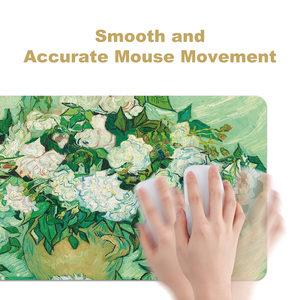 Van gogh vert fleur peinture grand tapis de souris en caoutchouc PC ordinateur tapis de souris de jeu tapis de bureau verrouillage bord de CS GO LOL tapis de bureau - Product Image 5