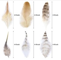 Gefärbte natürliche Hackle Chicken Rooster Feder für Handwerk DIY Fliegen binden Material Karneval Haar Ohrring Zubehör Party Home Decor