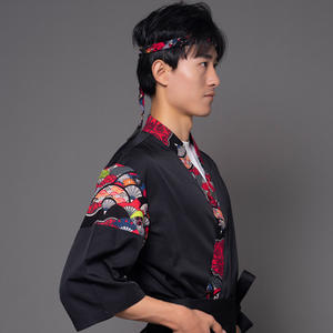 Uniforme de chef <span class=keywords><strong>japonais</strong></span>, <span class=keywords><strong>kimono</strong></span> de sushi, vêtements de travail pour hommes et femmes, serveur, Jujiu House, barbecue, buffet, costume de chef, anti-humidité - Product Image 3
