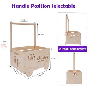 En gros, Bacs de rangement pour bébé en bois modernes et flexibles à roulettes, avec poignée, personnalisables (OEM/ODM) avec logo, organisateur de placard domestique - Product Image 4