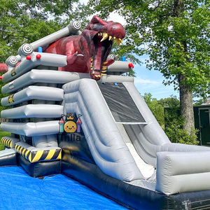 Location de <span class=keywords><strong>garde</strong></span> du <span class=keywords><strong>corps</strong></span> de fête château plein d'entrain gonflable château sautant sur le thème des dinosaures en tissu imperméable PVC personnalisé - Product Image 5