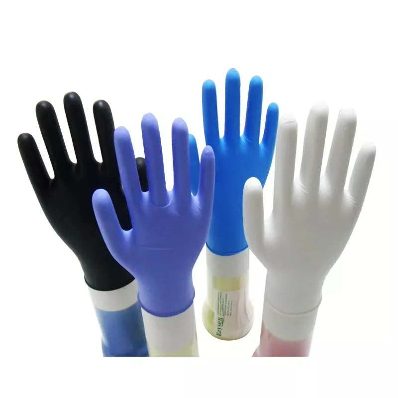 Wholesale Manufacturers Nitrile Powder Free Washing Safety Hand Kitchen Plastic Vinyl Household Gloves