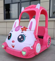 Meilleur prix voiture jouet lapin électrique pour l'extérieur voiture de course gonflable en plastique de dessin animé parent-enfant pour bébé