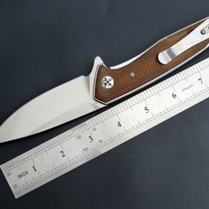 มีดพับสแตนเลส G10 ใบมีด D2 มีดพกพาสำหรับเอาตัวรอดยอดนิยมสำหรับการตั้งแคมป์กลางแจ้ง ปรับแต่งได้ตามต้องการ ออกแบบ OEM คุณภาพ DIY - Product Image 3