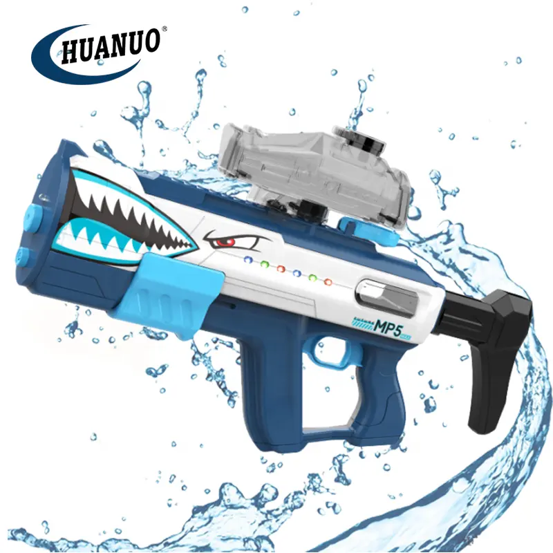 Pistola de agua eléctrica automática 1150CC de alta capacidad MP5 pistolas de chorro de agua para adultos chico pistola de agua de juguete con luz