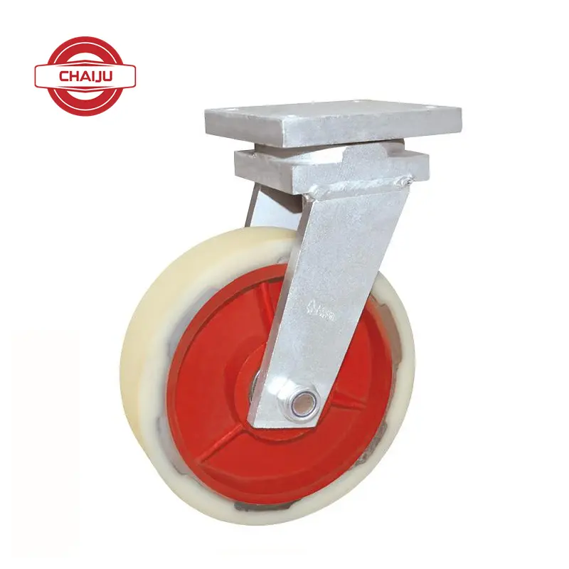 rubber wheel for trolly and tool carts 6 inch fixed caster