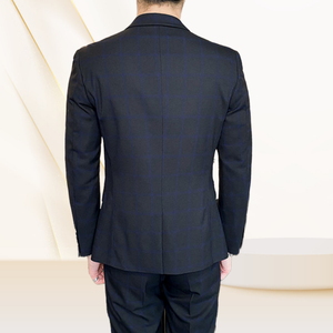 Costumes formels pour hommes en stock, prêts à être expédiés, couleur <span class=keywords><strong>gris</strong></span>, <span class=keywords><strong>costume</strong></span> en tweed pour anniversaire, trois pièces, vêtements élégants, costumes à carreaux pour hommes - Product Image 6