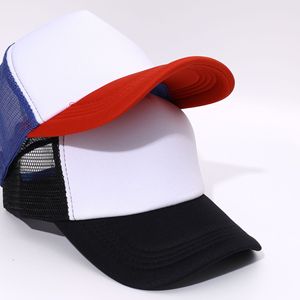 Vente en gros de casquettes de baseball à 5 panneaux pour le sport, publicité, visière d'été, casquette de baseball en maille, casquette en <span class=keywords><strong>filet</strong></span> éponge, logo personnalisé - Product Image 6