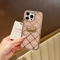 2025 NOUVEAU Design De Luxe Électrolytique Designer Marque Pu En Cuir Téléphone Cas pour iPhone Téléphone Shell Mobile Couvre Filles Styles