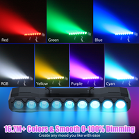 60W 9LED Wash Light RGBW 4in1 Party Disco DJ Bar Lights DMX Stroboscope Effect Stage Wall Wash Light
