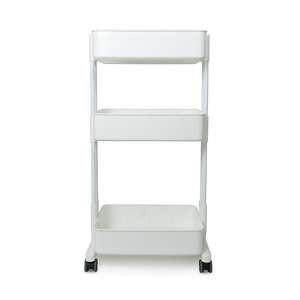 New Cocomaam 3 Tier Open Storage Trolley <b>Plastic</b> Multi Layer Mobile Organizer Rack with <b>Wheels</b> Home Kitchen Utility Cart - Product Image 1