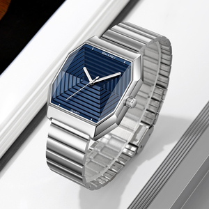 Nuevos Relojes de Lujo para Hombre, Reloj de Cuarzo para Negocios, Relojes con Esfera de Vidrio Texturizado de Acero Inoxidable, Resistentes al Agua 3ATM, Logotipo Personalizado OEM - Product Image 1