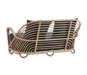 Muebles de Jardín Contemporáneos de Dos Plazas, Sofás Modernos de Ratán Natural para Comedor, Hoteles y Apartamentos - Product Image 6