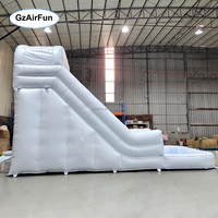 Glissière d'eau gonflable de glissière extérieure de couleur unie de PVC commercial de haute qualité avec la piscine appropriée à la location de partie