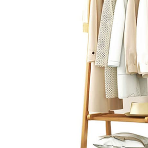 Cloth Coat Shelf Garment Hanging Bamboo Clothes Rack - Product Image 4