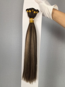 Fábrica Dragonbeauty, Cabello Humano 100% Virgen, Extensiones de Cabello Tejidas a Mano de 10-30 Pulgadas, Color Negro Marrón, Cabello Ruso al por Mayor - Product Image 1
