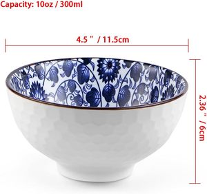 ชุดชามเซรามิกสีน้ำเงินขาวขนาด 4.5 นิ้ว สำหรับใส่อาหารกลับบ้าน บรรจุในกล่องของขวัญ เหมาะสำหรับแจกเป็นของที่ระลึก - Product Image 3