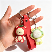 Porte-clés ouvre-bouteille 3D en PVC souple étanche, figurine mascotte personnalisée OEM ODM, porte-clés promotionnel aux couleurs vives en gros