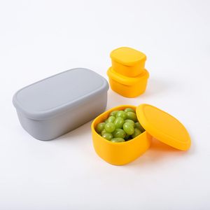 Wholesale Snacktainer Silicone Bento <b>Box</b> Kitchen Travel Silicone <b>Box</b> Leak-Proof <b>Lunch</b> <b>Box</b> for Kids and Adults - Product Image 4