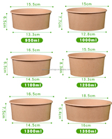 Vente en gros boîte de papier à emporter pour salade de pâtes jetables de qualité alimentaire avec logo personnalisé papier artisanal pour nouilles fabriqué en Chine