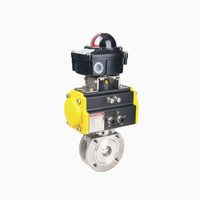 Válvulas de bola tipo wafer neumáticas de acero al carbono JL600-Q6 de Carp Journey, DN15-DN100, para alta temperatura, OEM para proyectos de ingeniería