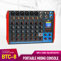 BTC-4-6-8 kanal güç mikser amplifikatör profesyonel ses özel aile performans KTV sahne ses karıştırma konsolu ses