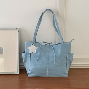 Denim Star <b>Canvas</b> Tote <b>Bag</b> Blue <b>Large</b> Capacity Shoulder <b>Bag</b> For Women Everyday Use Spring 2026 - Product Image 3