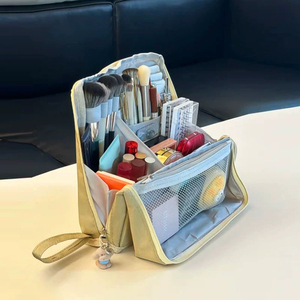 Lớn có thể gập lại túi <span class=keywords><strong>nylon</strong></span> mỹ phẩm du lịch đồ dùng cá nhân tổ chức Lưu trữ không thấm nước tạo nên trường hợp Túi trang điểm lớn - Product Image 6