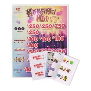 New Type Digital Printing Pull Tab Tickets Instant Win Game Coated Paper Pull Tabs Gambling Tickets - Product Image 1