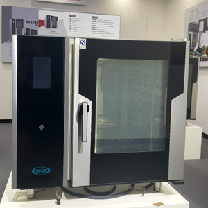 Horno Combinado de Gas de Alta Capacidad para Cocina Comercial, Sistema de Autolimpieza y Desincrustación, 10 GN, Acero Inoxidable, Resistente - Product Image 1