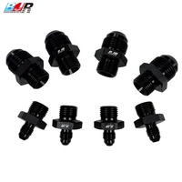 Adaptateur droit BJR en aluminium anodisé noir, raccord mâle à filetage métrique pour ligne de carburant/huile