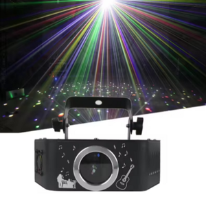 UNOXINE RGBW Laser-Projektor |   Zweifarbige Grün/Blaue Muster mit Warmweißer <span class=keywords><strong>LED</strong></span> & <span class=keywords><strong>DMX</strong></span>-Steuerung für DJs & Nachtclubs - Product Image 4