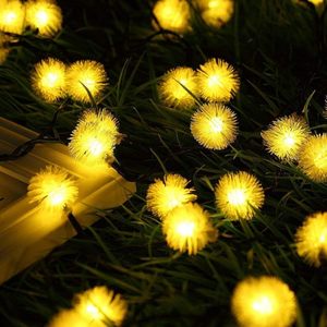 Guirlande Lumineuse Solaire Blanc Chaud 20FT 40 LED en Forme de Boule Pissenlit, <span class=keywords><strong>Lampe</strong></span> Féerique Tendance pour <span class=keywords><strong>D</strong></span>écoration de Camping et Jardin - Product Image 1