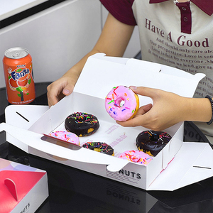 Caja para <span class=keywords><strong>Donuts</strong></span> Personalizada de 6 Piezas con Asa, de Cartón Blanco Antigrasa de Grado Alimenticio, para Llevar o Regalo - Product Image 2