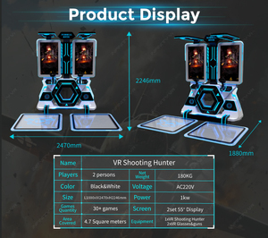 9d 55 pulgadas Pantalla Vr Shooting <span class=keywords><strong>Simulator</strong></span> VR Machine 2 jugadores 9D Equipo de realidad virtual Vr Battle Juego de disparos competitivo - Product Image 4