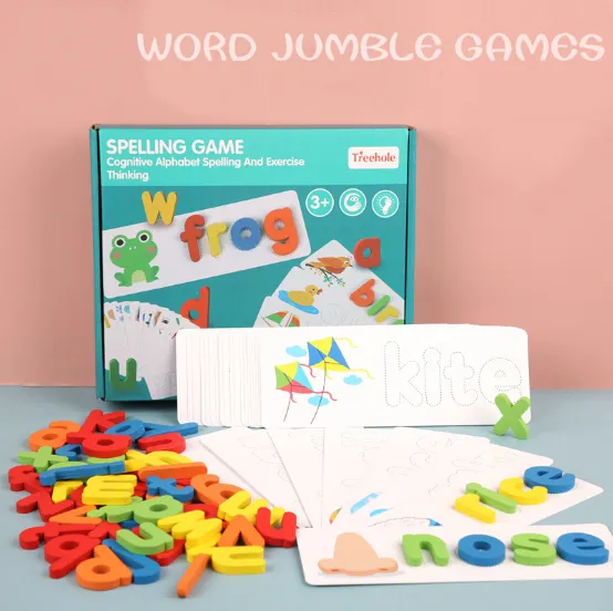 Игра с буквами 26 дюймов Английский алфавит Раннее Обучение познание слова Правописание упражнения для детей деревянная игрушка