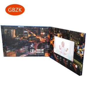 Custom 7Inch Promo Digitale Opneembare Tft Lcd-scherm Video Speler Bedrijf Wenskaart Brochure