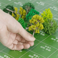 Modelo de arquitectura de plástico verde, árbol para diorama, diseño de tren a escala ho n