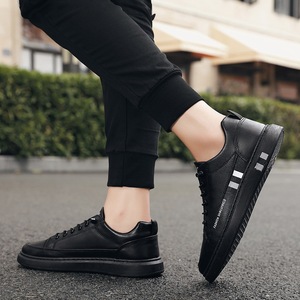 New Breathable Small <b>White</b> Shoes Versatile Thick Sole Sports Shoes for Male Students Casual Low Top Thick Sole Board Shoes - Product Image 6