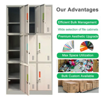 Casier métallique de qualité commerciale, armoire de rangement multi-usages, résistant à la rouille, pour la maison, le bureau, l'hôpital, le sous-sol, le lieu de travail commercial