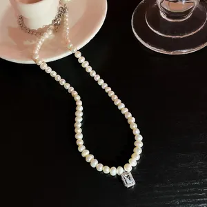 Moda moda takı su damlası kristal kolye pearl kolye