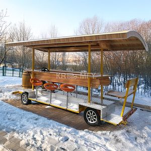 Camion de restauration mobile 13 places pour bières et glaces, idéal pour les fêtes d'anniversaire, avec un design élégant inspiré d'un vélo tandem - Product Image 6