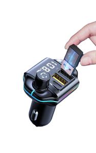 HG-transmisor FM <span class=keywords><strong>A10</strong></span> con Bluetooth 5,0 para coche, adaptador de reproductor MP3 con cargador USB Dual, Radio manos libres con luces de colores - Product Image 4