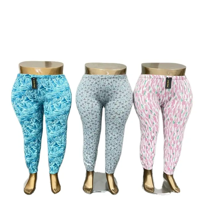2.16 Dollar Model Lnk011 Ready Stock Plus Size Fashional Hoge Taille Scrunch Butt Custom Leggings Voor Dames