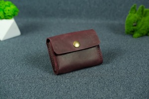 Compact Leather Coin <b>Wallet</b> for Men and Women <b>Small</b> Pocket <b>Wallet</b> with Button Closure Durable Minimalist Design - Product Image 3